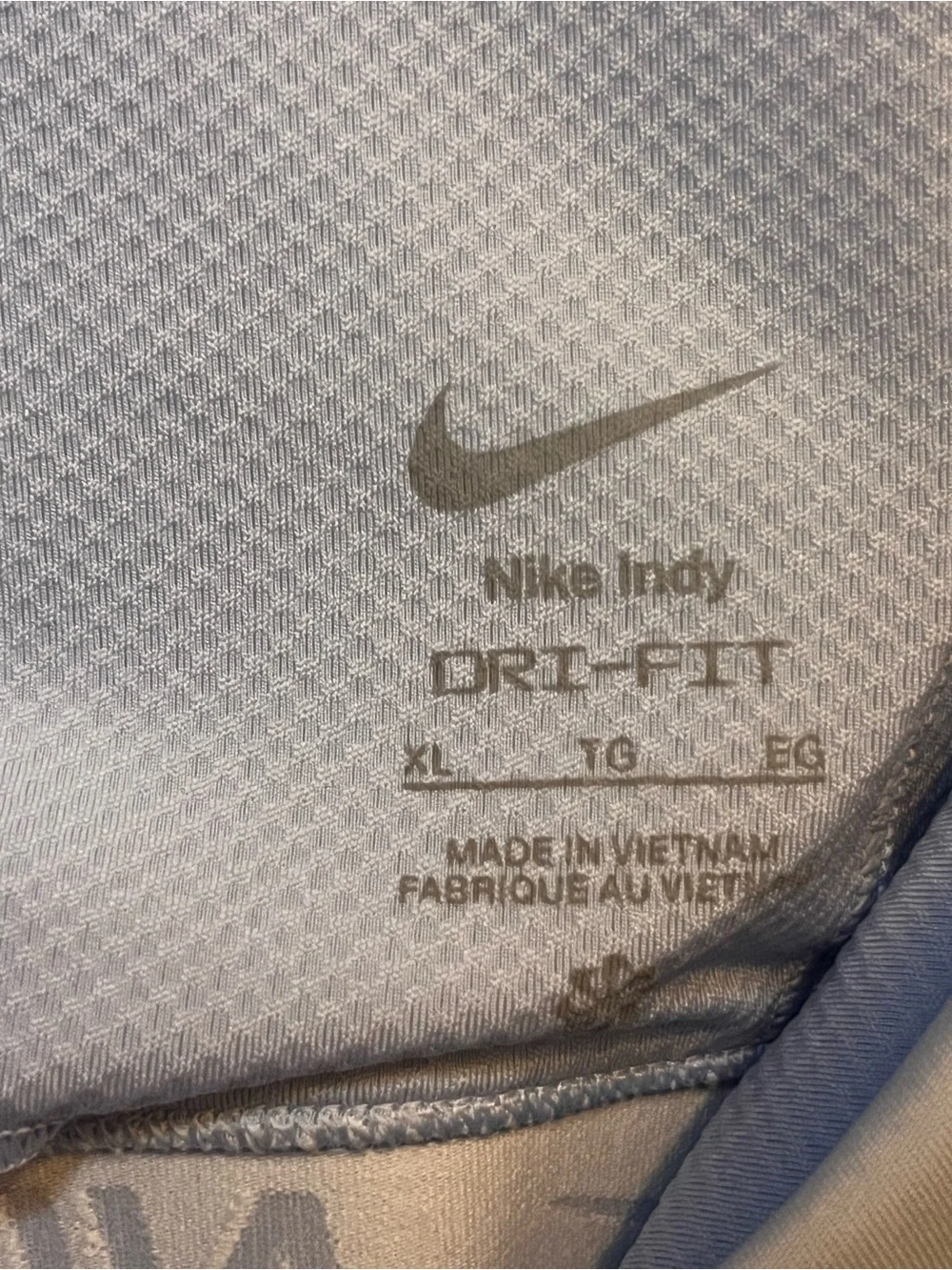 Nike Indy Women’s XL Light Support Padded Adjustable Sports Bra Light Blue